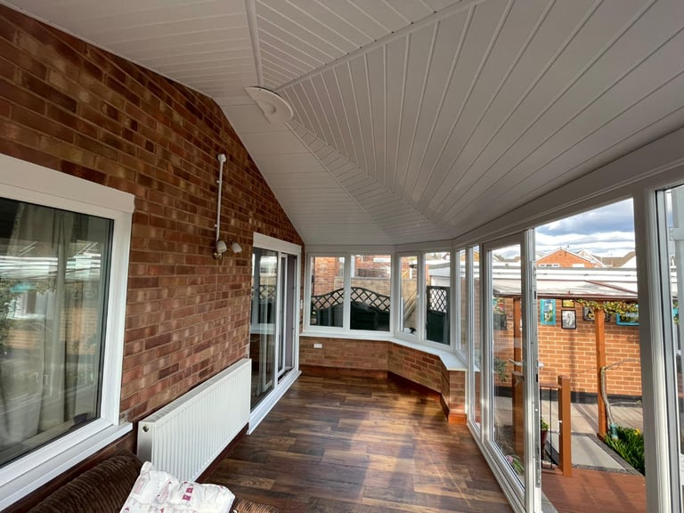 CONSERVATORY INSULATION Efficway install PVC PANELED CEILING Supplied & Fitted all incl.