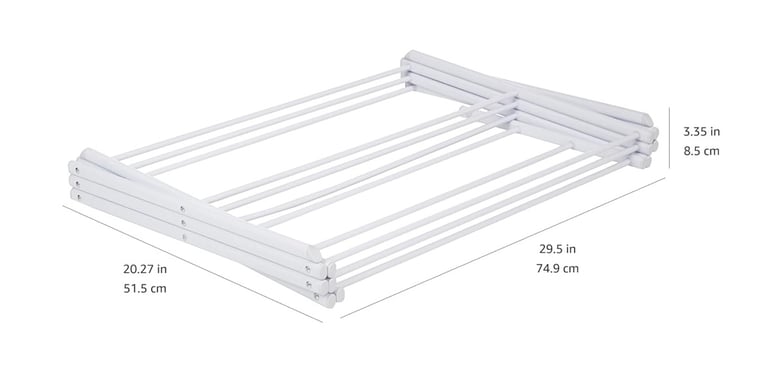 Amazon Basics Foldable Laundry Rack Clothes Air Drying Stand White