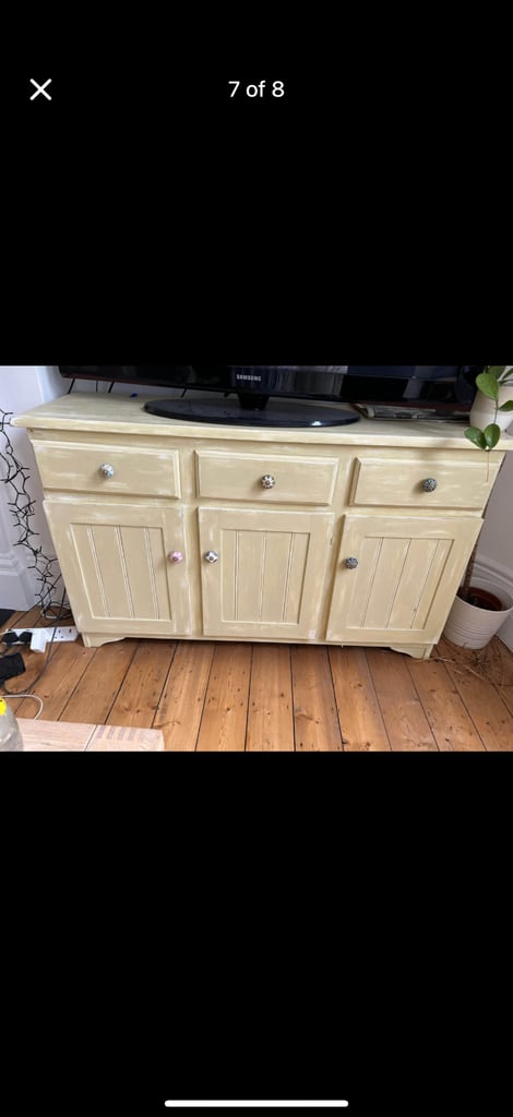 Wooden Sideboard Side Cabinet Cupboard Buffet Shaker Door Pine