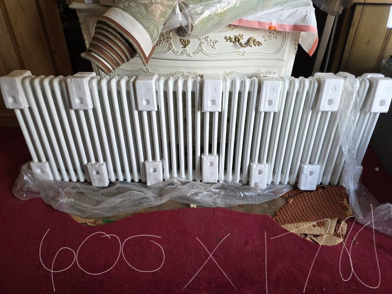 Cast Iron Style 3 column White Radiator