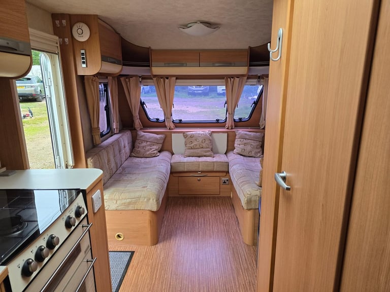 NOW SOLD 2009 Adria Adora 612DP 4 Berth Fixed Island Bed Caravan, Awning