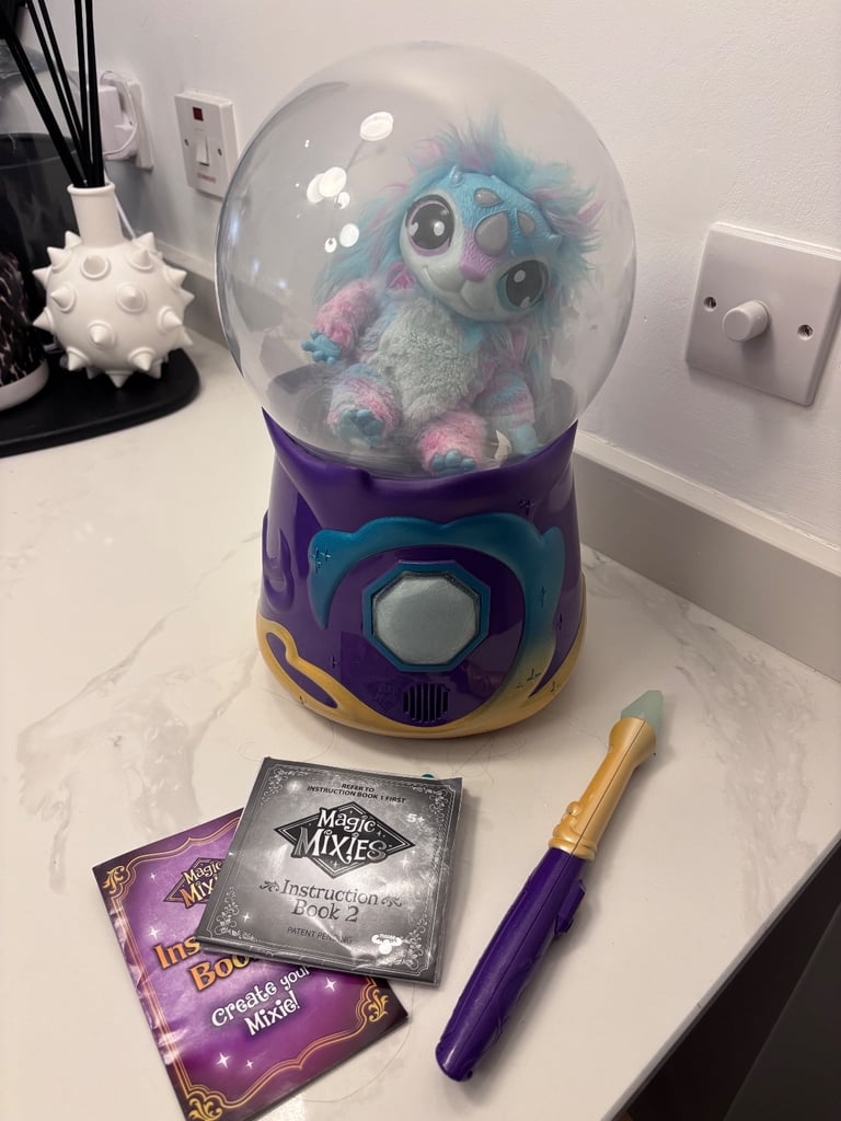 Magic Mixies Magical Misting Crystal Ball with Interactive Blue Pink Plush Wand