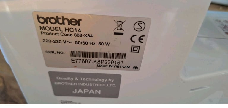 (Please Read the description)Brother sewing machine MODEL HC14