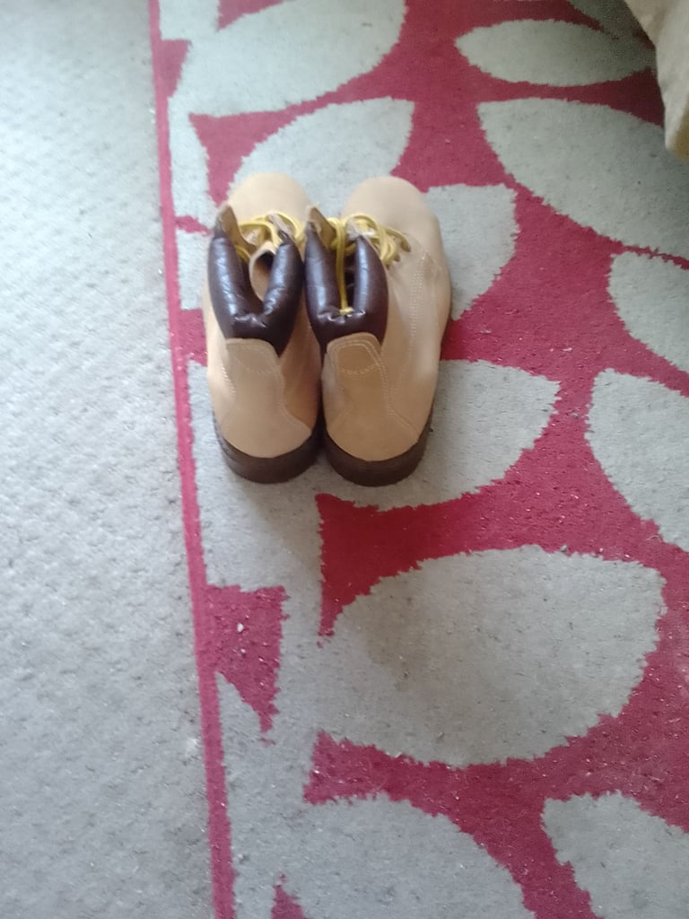 Tan steel toe cap boots 