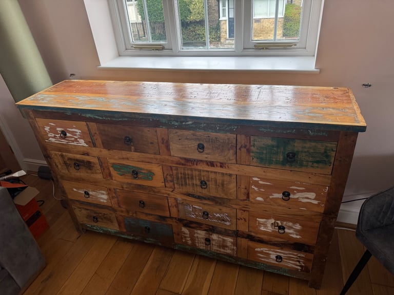 Stunning , 16 drawer merchant style unit in solid wood 