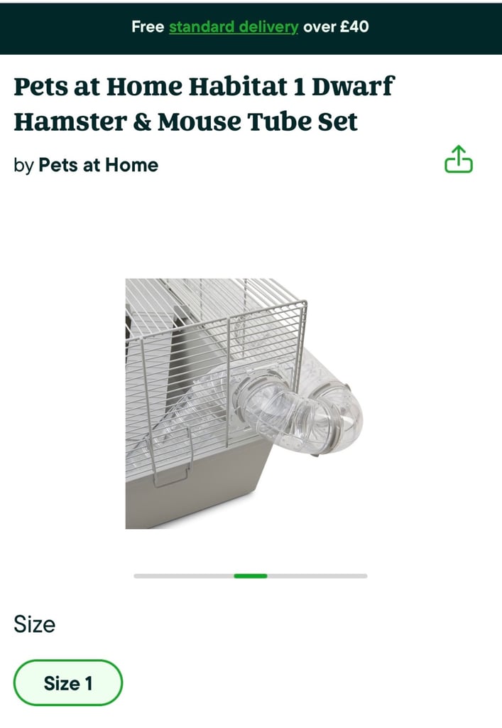 Pets at home habitat 1 cage 