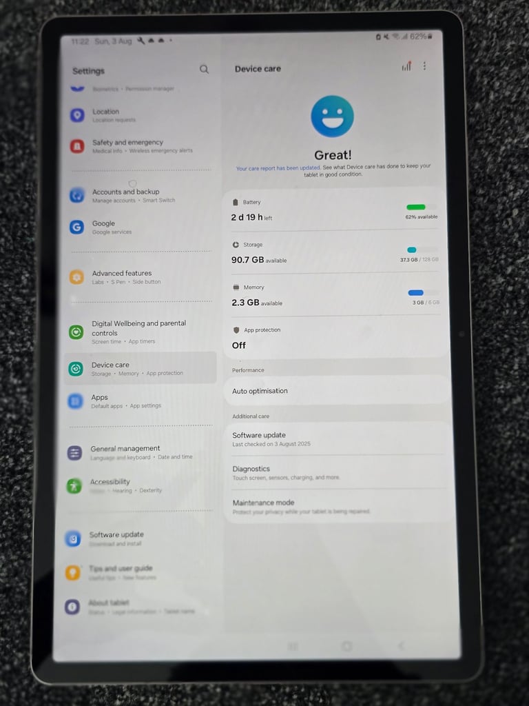 Samsung Galaxy Tab S7 FE WiFi + Cellular 6GB, 128GB Storage fully unlocked 
