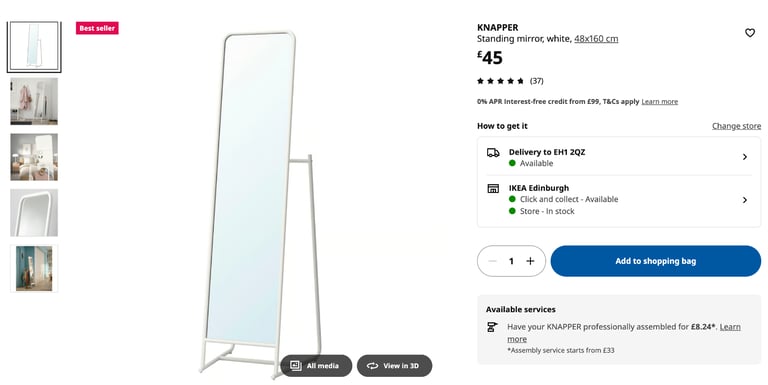 *Brand new* full-length mirror