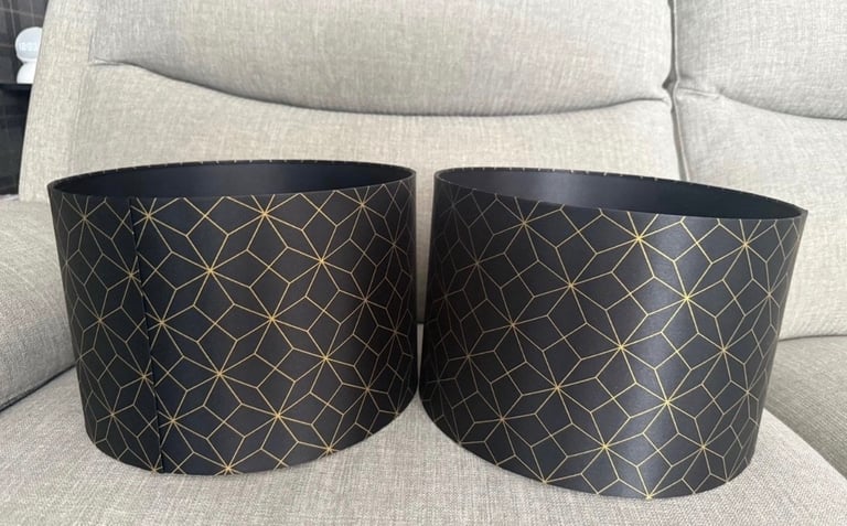 image for 💡 £40 ONO — Set of Paco Home Ceiling Lamp Shades | Modern Fabric E27 Pendant Lights