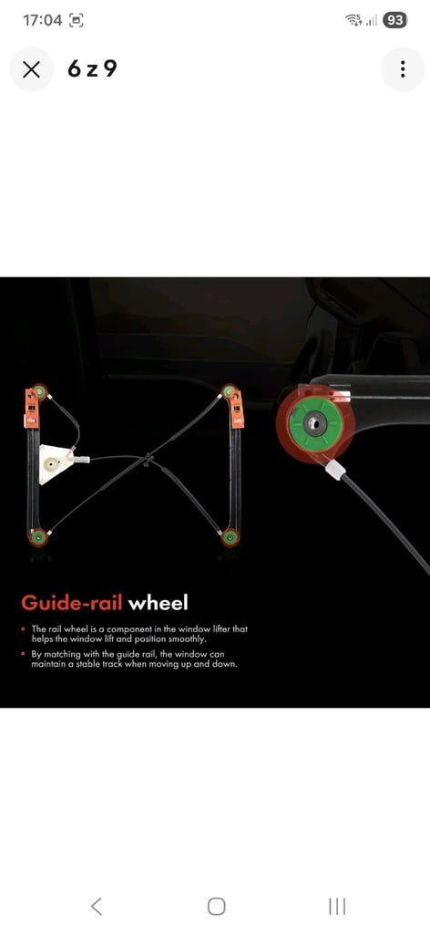 FRONT RIGHT DRIVER SIDE ELECTRIC WINDOW REGULATOR WITHOUT MOTOR FOR AUDI A3