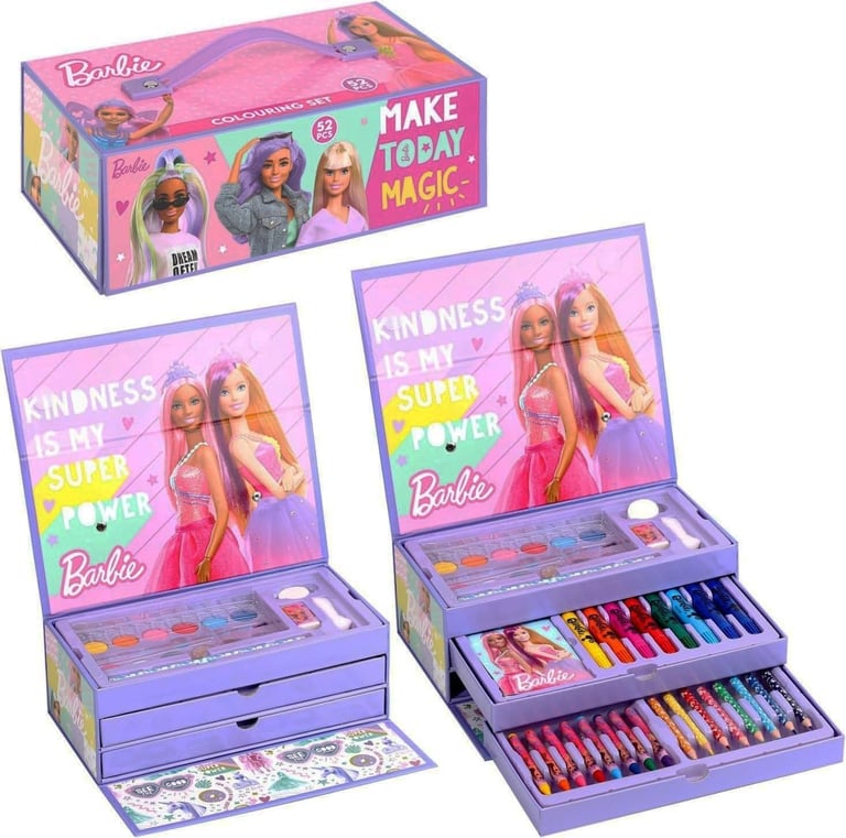 official barbie colouring 3 drawer chest brand new sealed.