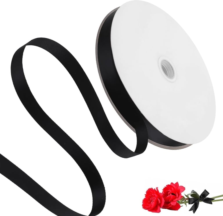 Thicken Black Satin Ribbon  100Y for Crafts 91.4M