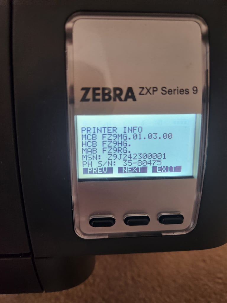 Zxp series 9 dual sided card printer