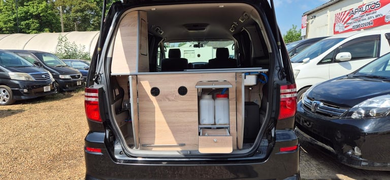 TOYOTA ALPHARD 2 BERTH CAMPERVAN WITH REAR CONVERSION AND FRIDGE