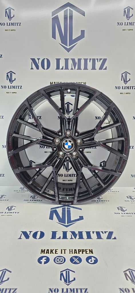 BRAND NEW BMW 20" 811m M8 STYLE ALLOY WHEELS 5x112 STAGGERED BLACK TINTED CHROME