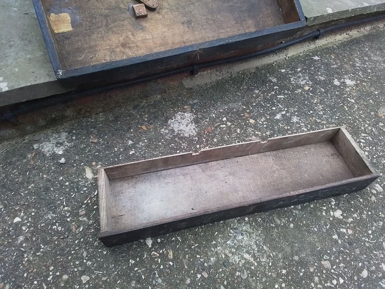 Old wooden toolbox