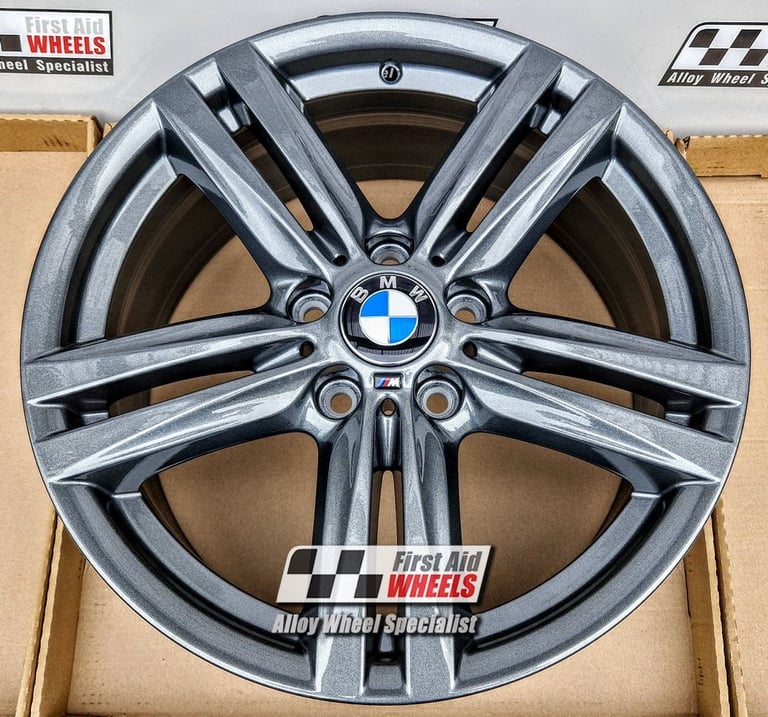 R400A Swap BMW 1 2 SERIES 4x 18'' GENUINE STYLE 386M ANTHRACITE GREY ALLOY WHEELS