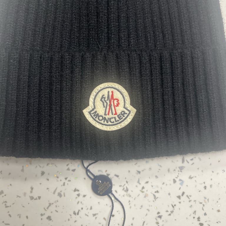 image for Moncler beanie hat black 