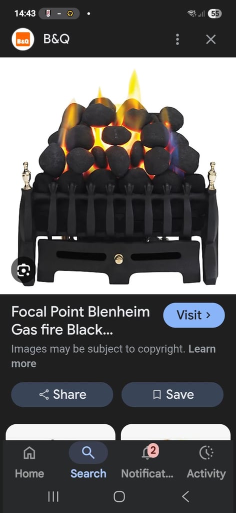 Focal point gas fire