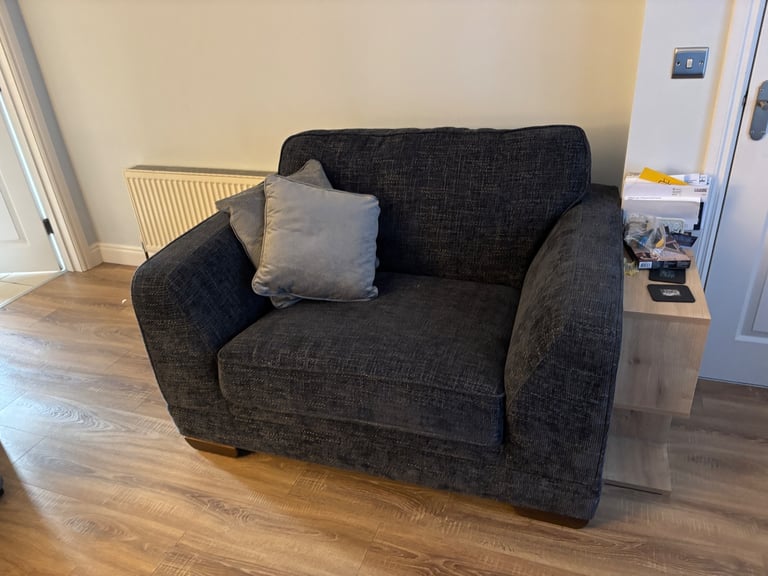 Snuggle chair and footstool