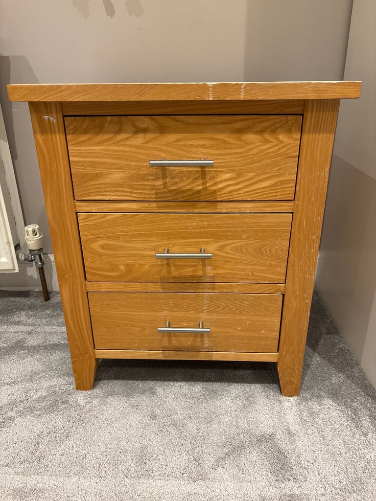 image for Next Oak Bedside Table