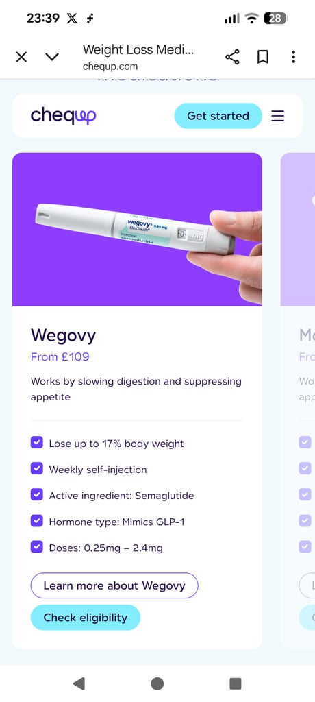 Wegovy 0.5mg unopened 