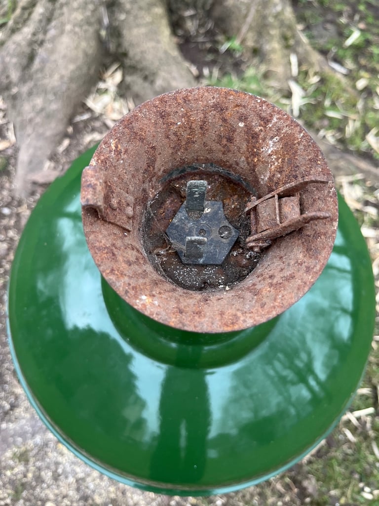 14” Crysteel Vintage WW2 Industrial Lampshades