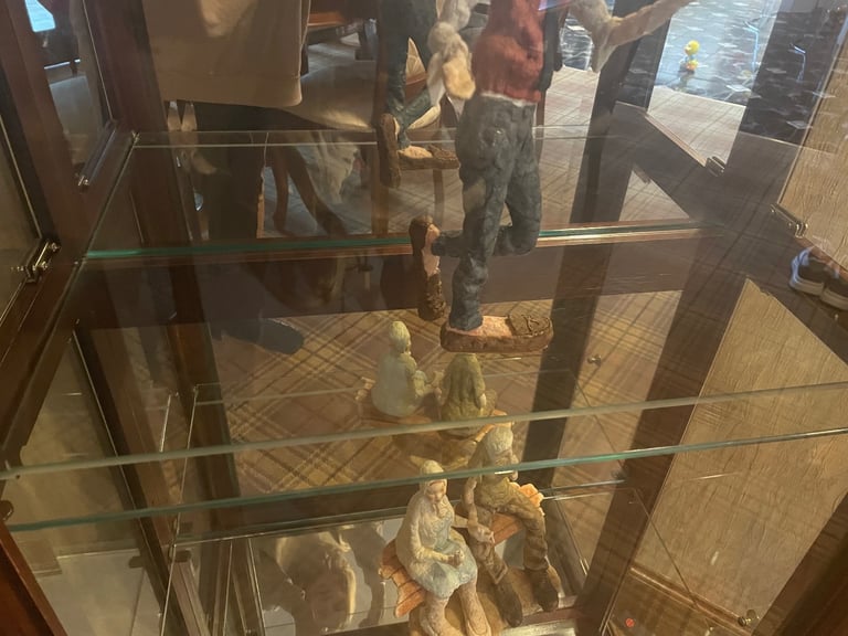 Tall Mahogany Glass unit 