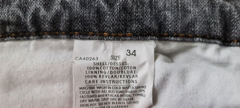 Dragin kevlar lined jeans - Size 34