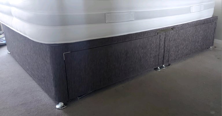 4 drawer double divan base and separate headboard