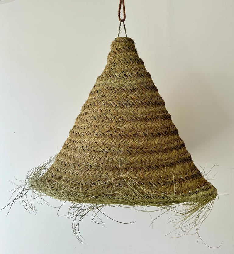 Large Boho Wicker Natural Grass Lampshade