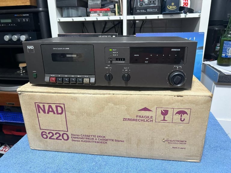image for NAD 6220 stereo tape cassette deck player recorder with box