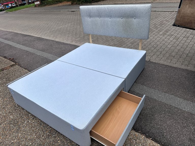 King size bed frame with headboard for £80
