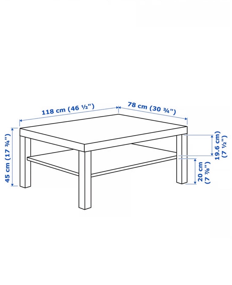 IKEA Klippan 2-Seater Sofa + Black Coffee Table