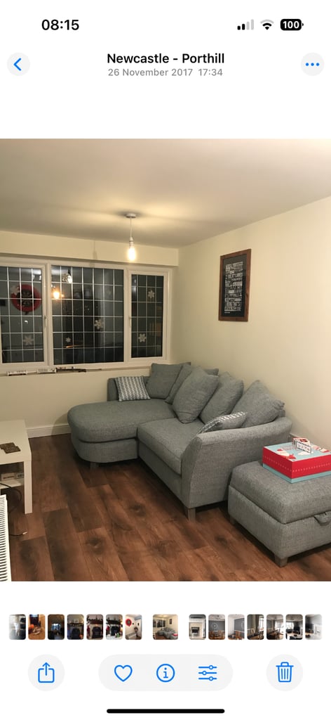 Sofa with footstool for sale