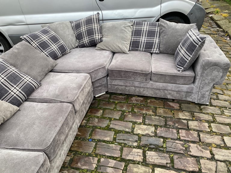 6 seater corner sofa grey available 
