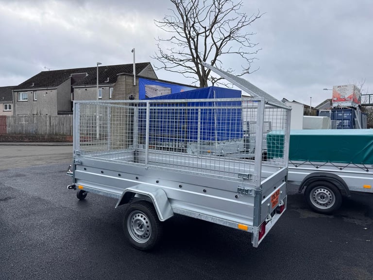 BRAND NEW 8,7ft x 4,2ft SINGLE AXLE WITH 80CM MESH NIEWIADOW TRAILER 750KG
