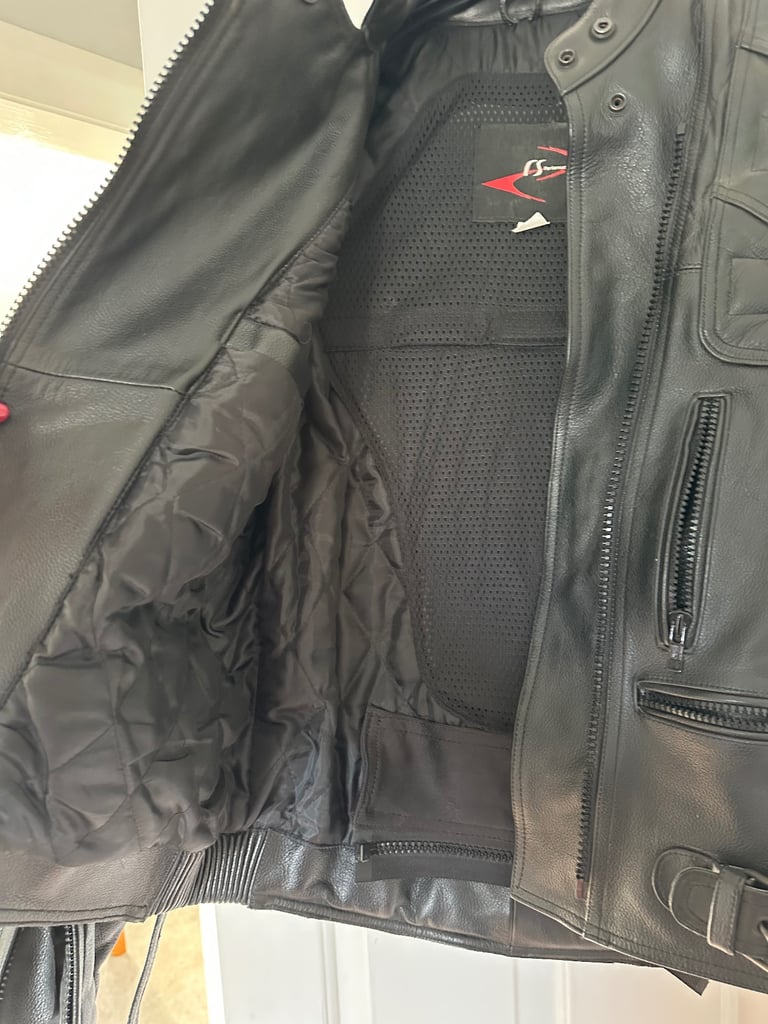 RS leather biker jacket