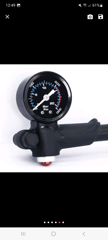 High-pressure 300psi Bike Air Pump with gauge for fork &rear suspensio