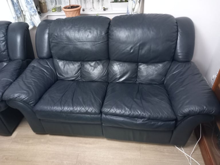 image for Leather three piece suite 