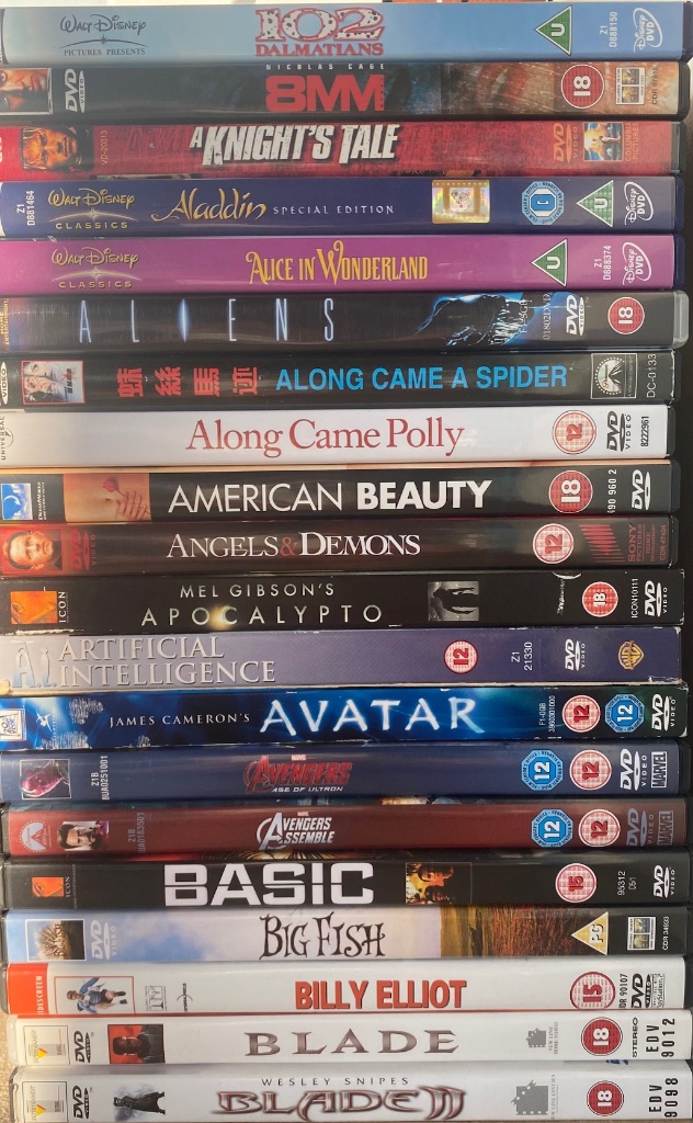 image for 247 DVD’s All in Excellent as new Condition, some new unopened and some blue ray