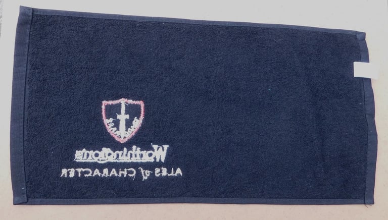 Worthington Pub Bar Towel with Embroidered Logo. 100 % Cotton.
