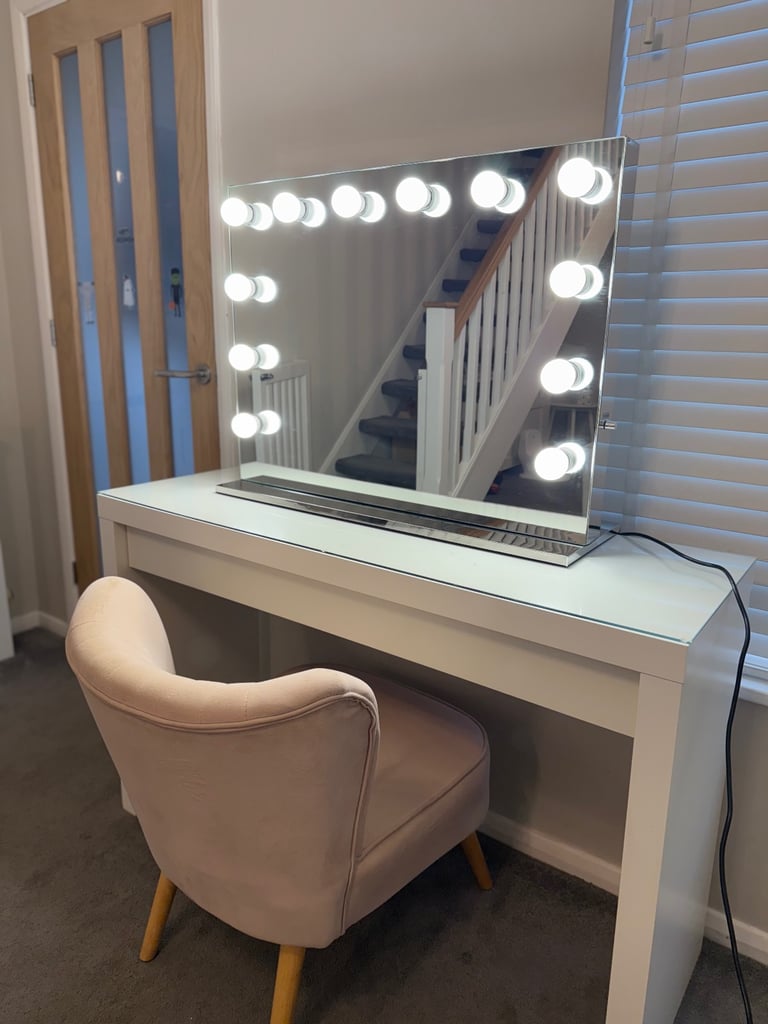 image for IKEA Malm Dressing Table with Hollywood mirror 