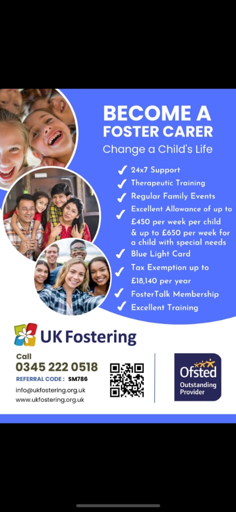Fostering Opps £600 per week 