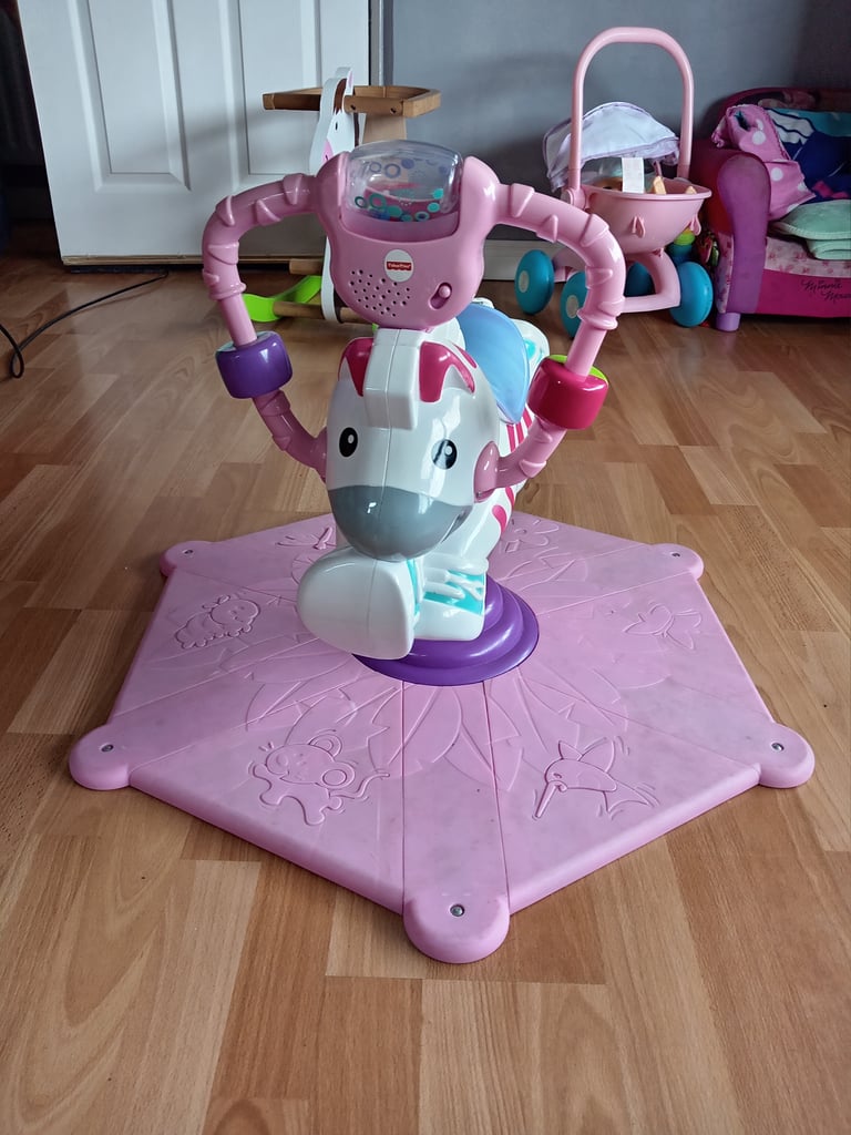 image for Fisher price jump& spin unicorn