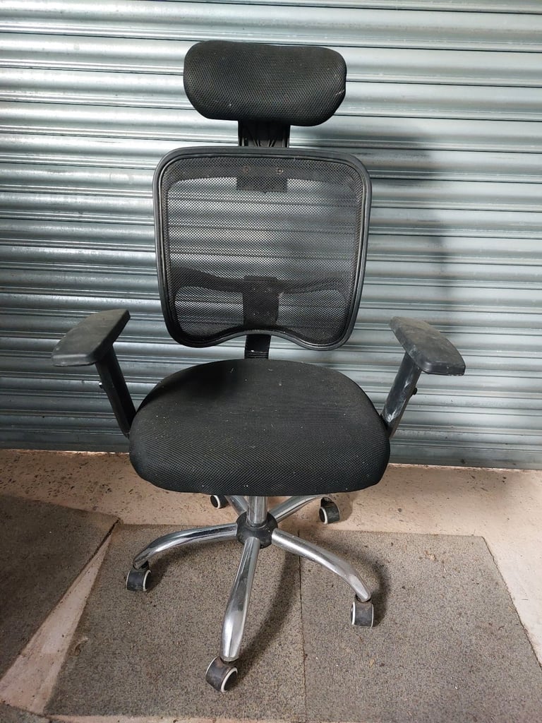 image for Ergonomic swivel Office/home Chair with adjustable Height, Armrests, Mesh Back.