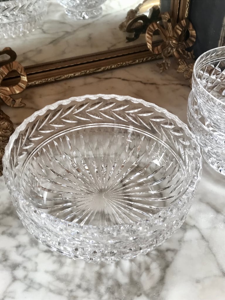 Stuart Crystal Sweetie Bowl & Pair matching Sundae Dishes
