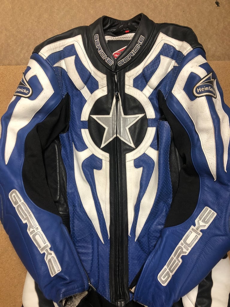 Hein gericke one piece motorcycle motorbike leathers leather suit