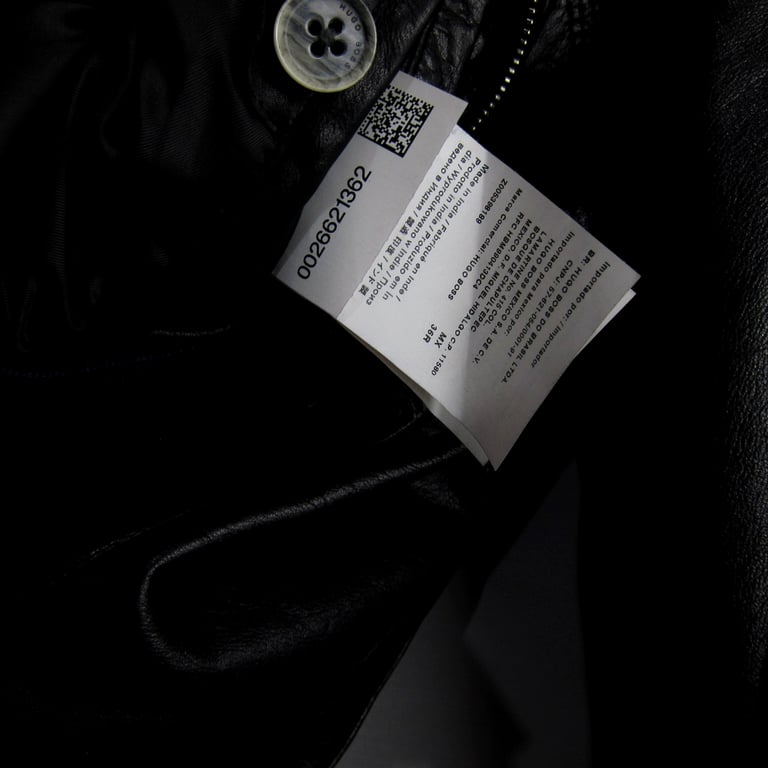 HUGO BOSS AICON1 LEATHER JACKET SIZE - IT46 - UK46 - MEDIUM RRP: £650