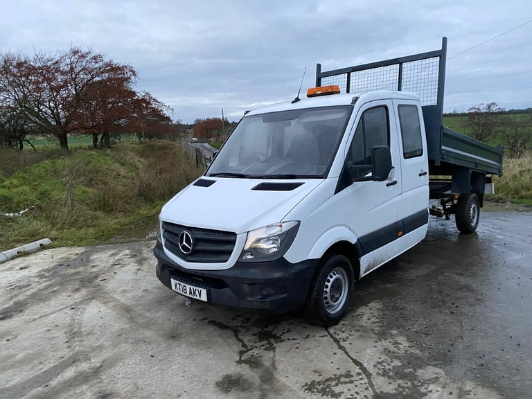 Mercedes sprinter crew cab tipper 2.1 cdi 2018 full year mot 55 thousand miles